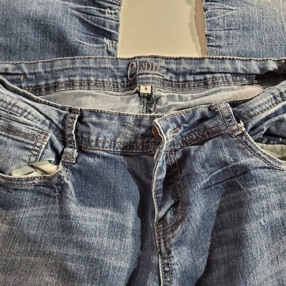 CHIOLE SIZE 9 DENIM ARCHITECT DISTRESSED SEE DESCRIPTION - Picture 3 of 7